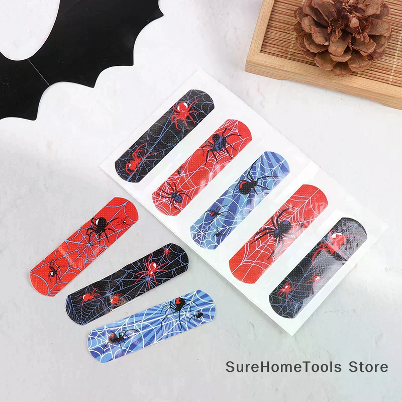 30PCS Cartoon Spider Adhesive Bandages Disposable Breathable Wound Dressing First Aid Plaster Skin Tape Kids Adults Home Travel