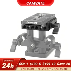CAMVATE Manfrotto Quick Release Adapter Slide-in Style Baseplate &1/4