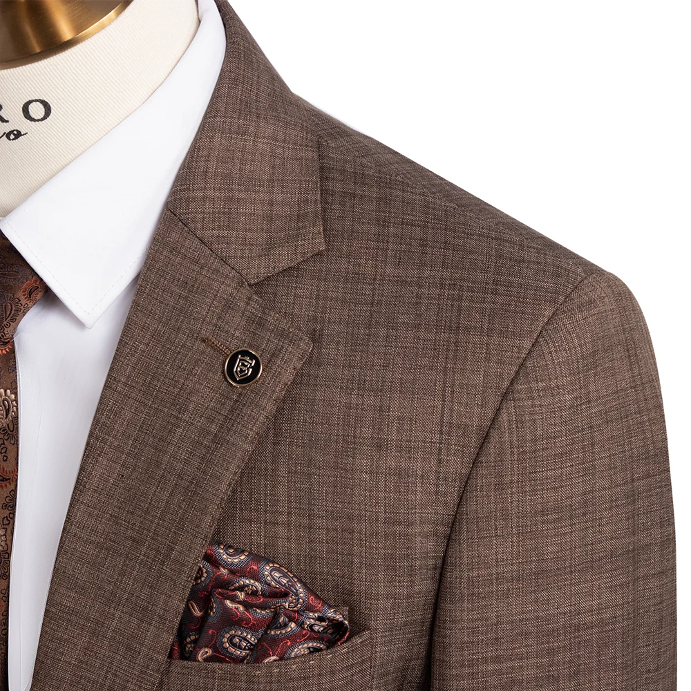 DARO( Jacket + Vest + Pants ) High-end Brand Boutique Fashion Solid Color Mens Casual Business Suit 3Piece Set Wedding DRSV83703 4
