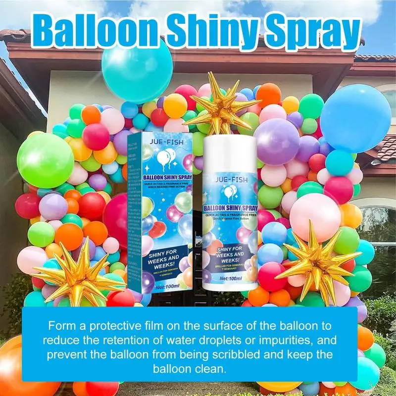 

Balloon Shiny Spray Colorful High Gloss Prevent Oxidation Anti Fading Polish Birthday Party Decoration Balloon Brightener Spray