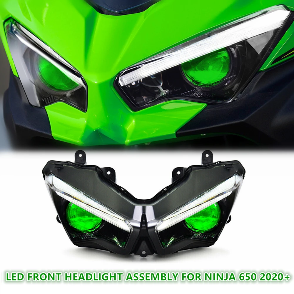 64294円 【61%OFF!】 ヘッドライト 2020 Kawasaki Ninja 650 Ex650フロントヘッドライトアセンブリヘッドランプLED電球 fit for EX650 Front Headlight Assembly Headlamp LED bulb
