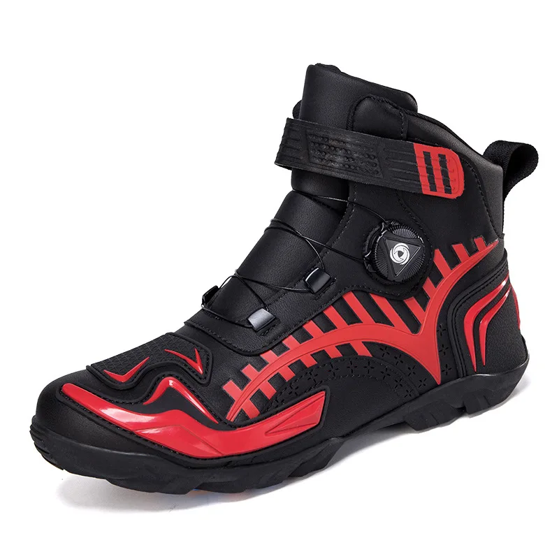 Motorcycle Boots Men Racing Shoes Riding Off-road Motorbike Breathable Black Durable Comfortable Unisex Highly Elastic Equipment - Image 3