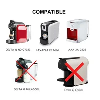 Reusable stainless steel coffee capsule kitchen reusable coffee capsule cup filter compatible with Delta Q coffee accessories 5