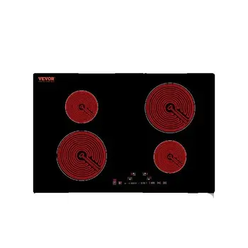 SucceBuy 2/4/5 Burners Built-in Induction Stove Top 12/24/30in Ceramic Glass Electric Cooktop For Household Commercial  Cooking 1