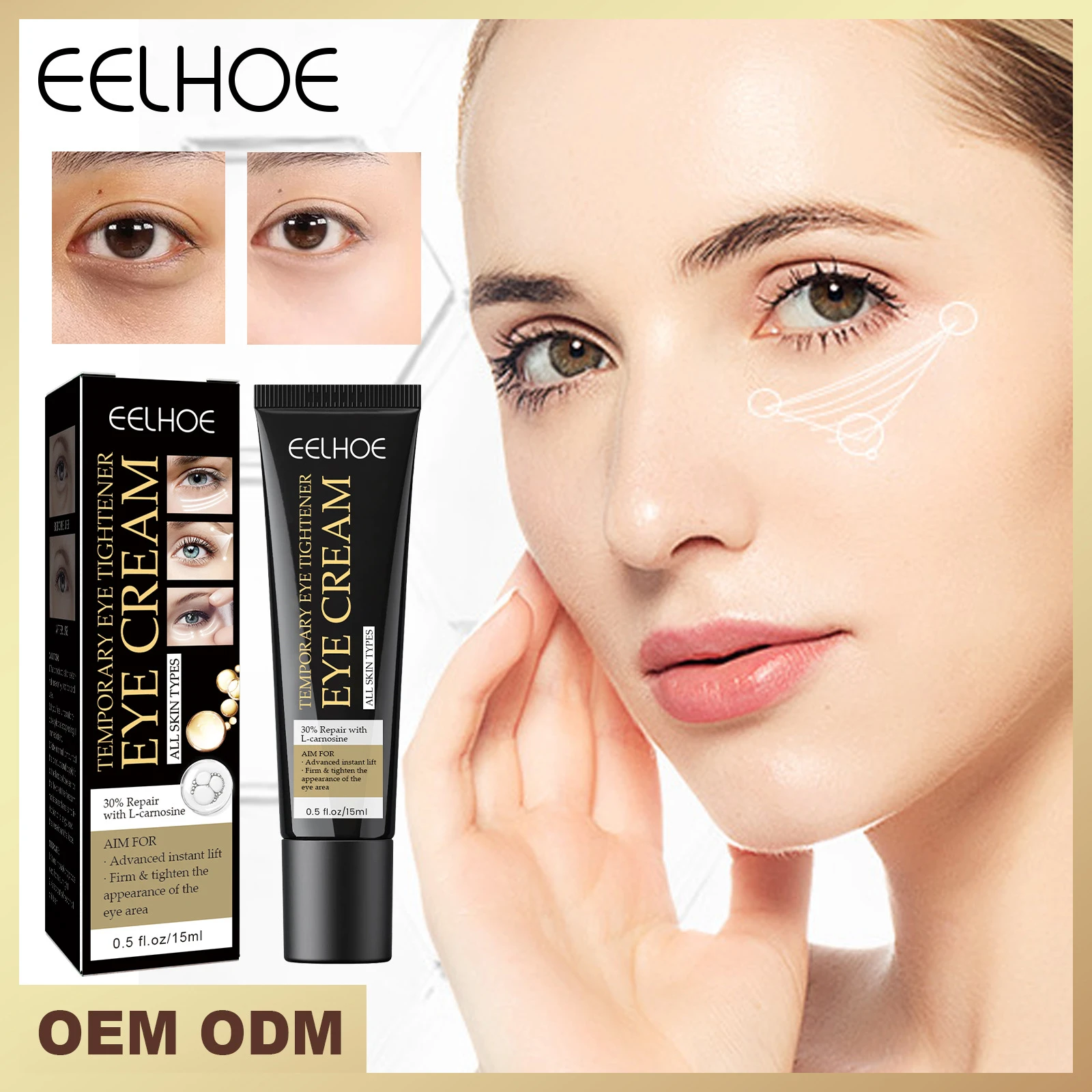 EELHOE Instant Firming Eye Cream Diminishes Wrinkles Dark Circles Eye