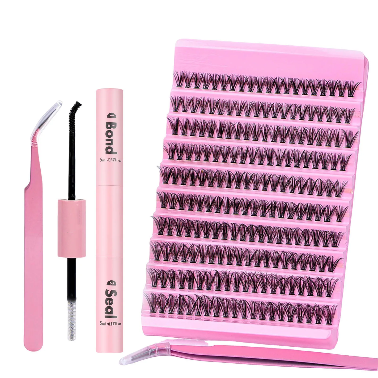 

Набор для наращивания ресниц DIY с D-образными завитками, кластеры для ресниц, аппликатор для уплотнения ресниц для начинающих, наращивание ресниц