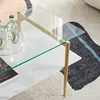 Tadio Glass Coffee Table, Double Layer Glass Coffee Table for Living Space,  Ultra Clear Glass Top,L41"x W21"x L17" 6
