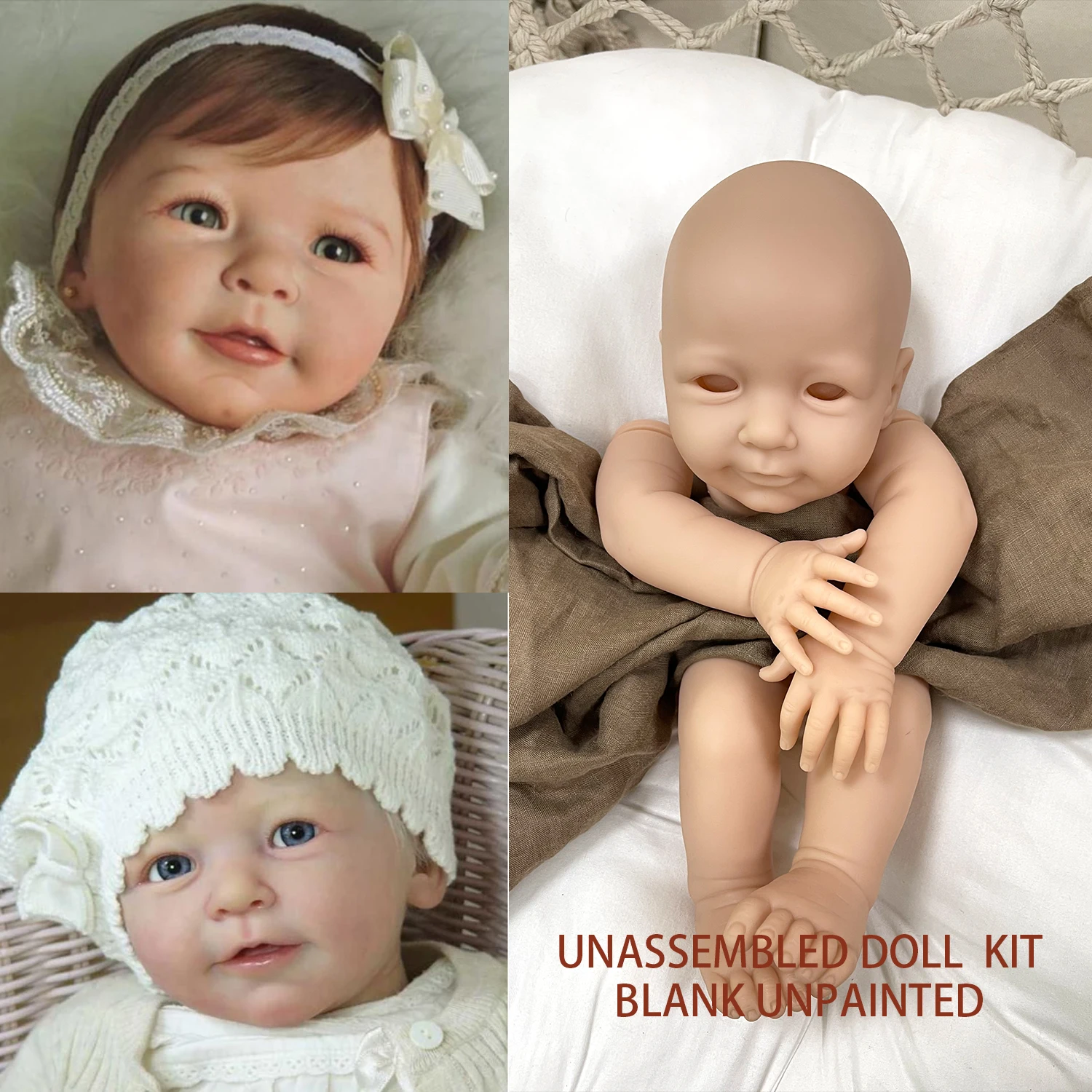 Bebe Reborn Baby Doll Kit Lisa 17 Inch Baby Molds Blank Unpainted