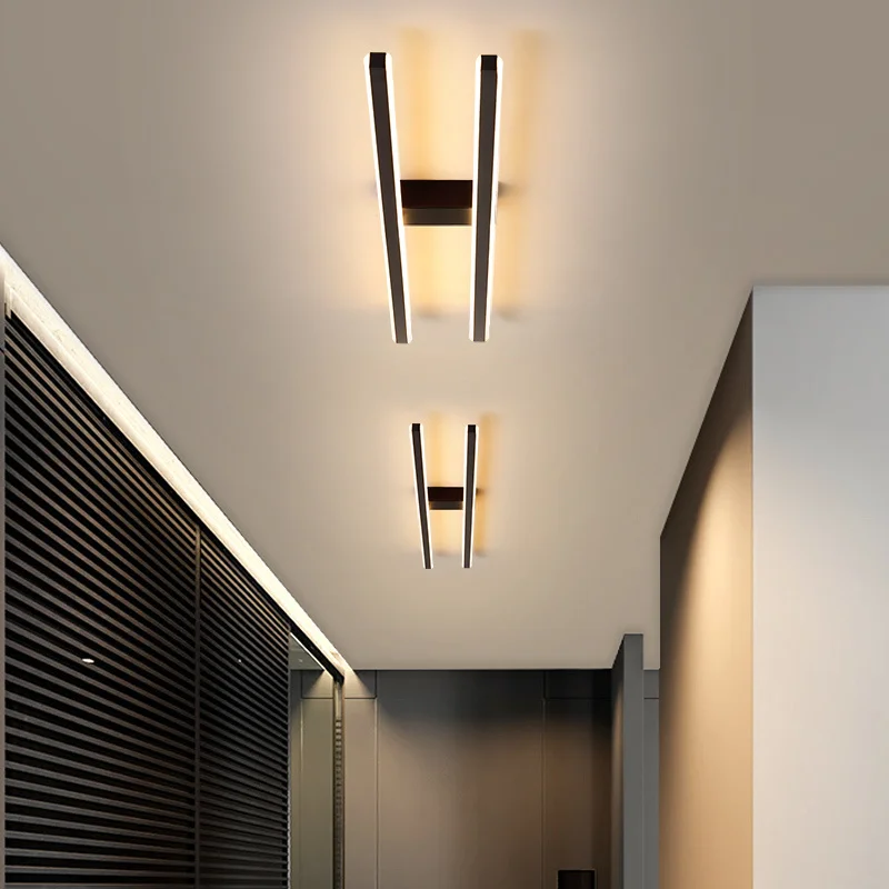 LED Chandelier Minimalist Led Strip Chandeliers Aisle Corridor Balcony Ceiling Lamps Simple Modern Creative Entrance Cloakroom Lighting Light
