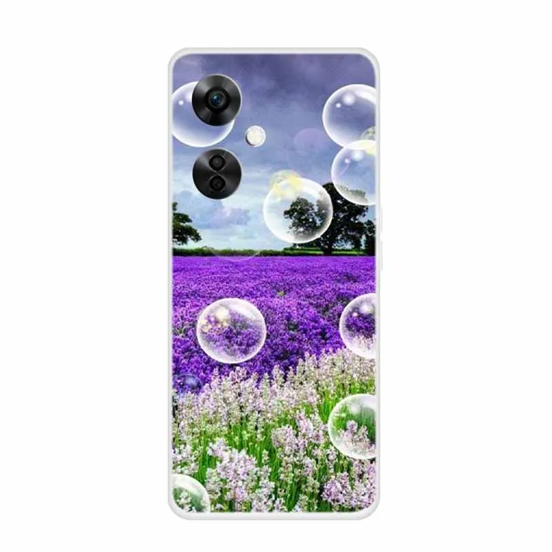 Clear Wolf Design Soft TPU Silicone Phone Cover - Transparent Etui for OnePlus Nord CE 3 Lite