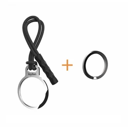 Sleek Aluminum AirTag Holder with Lanyard - Invisible Slim Keychain Case (01)
