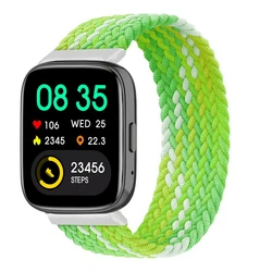 Nylon Braided Solo Loop Elastic Weave Bracelet Wristband Strap for 135mm (Gradient Green)