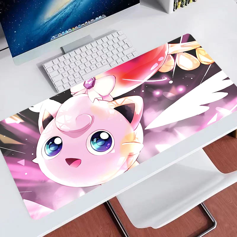 Mouse pad P-pokemon Jigglypuff large keyboard Mousedesk pad non-slip rubber gaming Mousepad laptop mouse carpet Game table mat 3