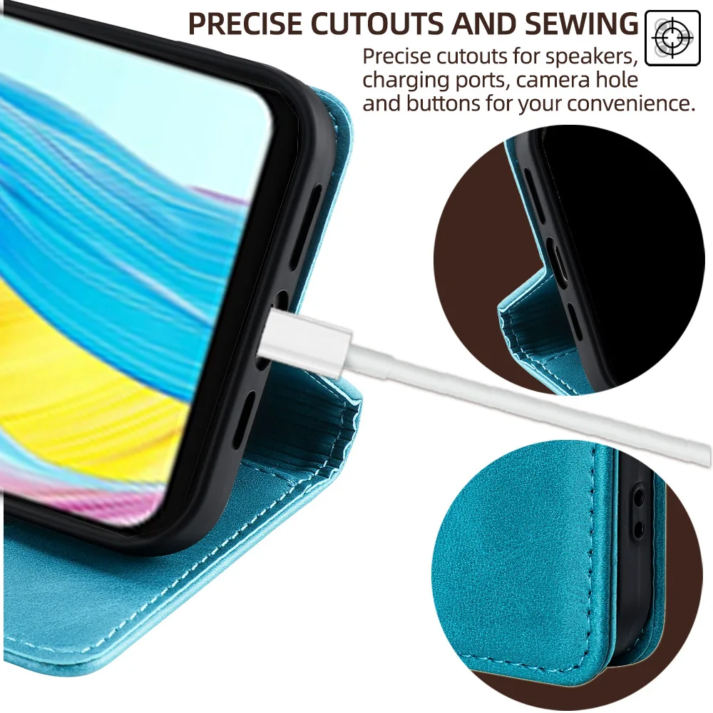 Leather Wallet Phone Case - Flip Cover with Card Slots
