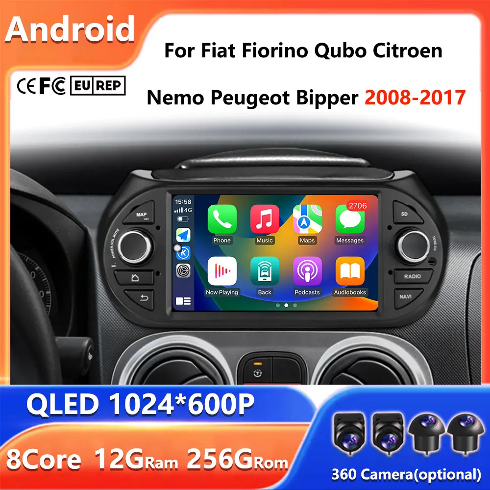 8 Kern 2+64G] Hodozzy Carplay Autoradio für Citroen Nemo/Peugeot Bipper/FIAT Fiorino Qubo, 10