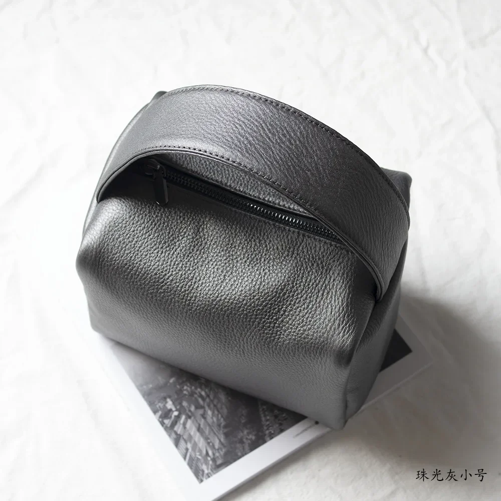 silver grey box bag