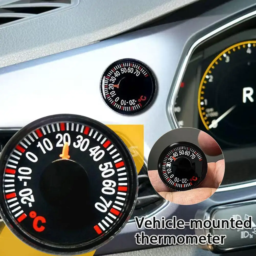 스케일 측정 도구 고정밀 온도계 사무실 실용 미니 원형 온도계 플라스틱 방수 다이얼 자동차 인테리어