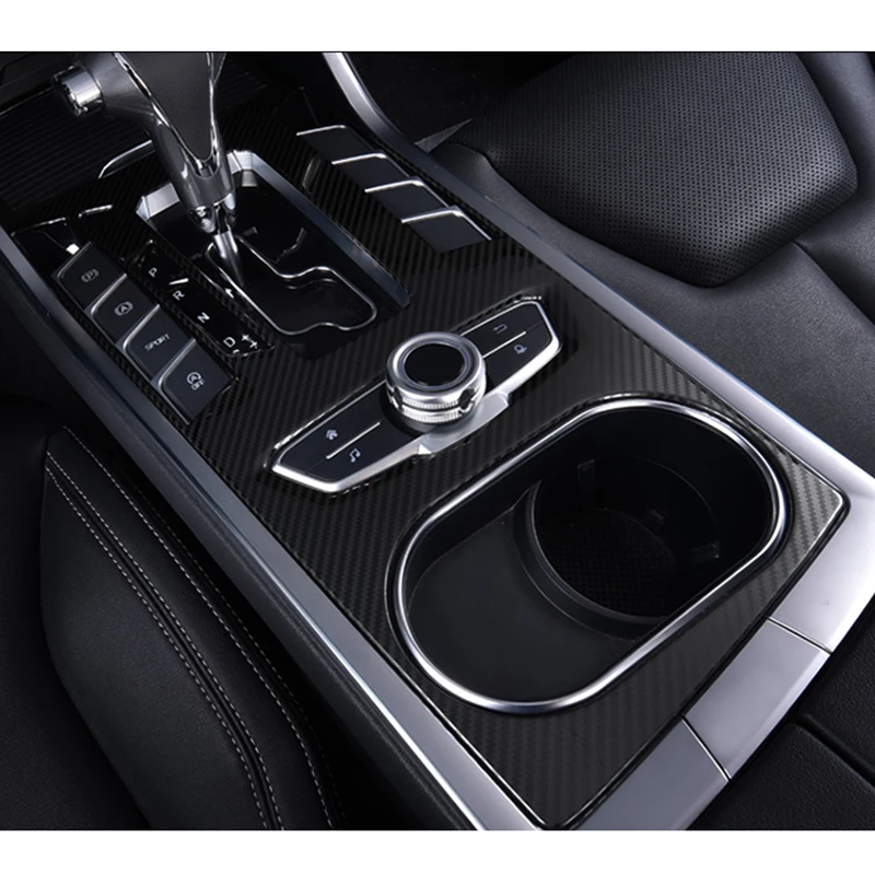 Embellecedor ABS Interior Coche Tiras Decorativas Para Jeep Renegade 2018-2023 - Marco GPS, Color Fibra De Carbono, Fácil Instalación Instalación Sin Herramientas