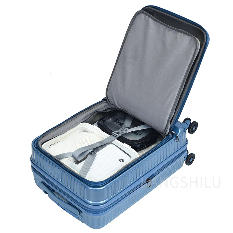 New Travel Carry-on Fashion Front Open 20''24''28-Inch Suitcase Computer Boarding Case Side Open Large Capacity Can Be Expanded