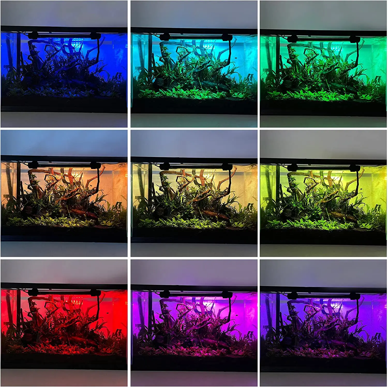 RGB Aquarium light 19-59cm Remote control 90-260v for plants Fish tank essential Amphibious use