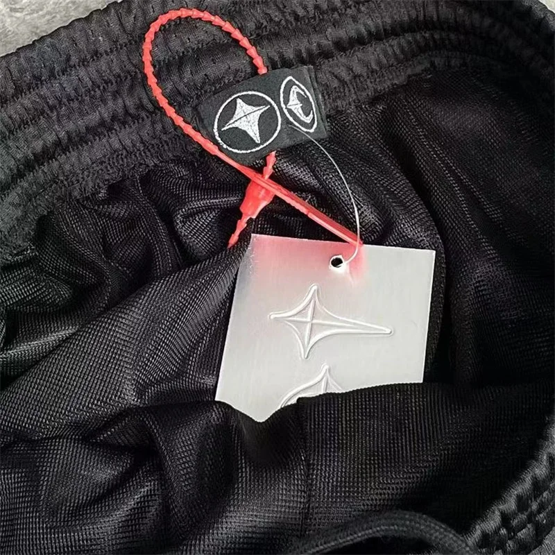 Black Athletic Breathable Mesh THUG CLUB TC Mesh Shorts Mens Womens Loose Drawstring Retro Casual Shorts Summer Athletic Shorts