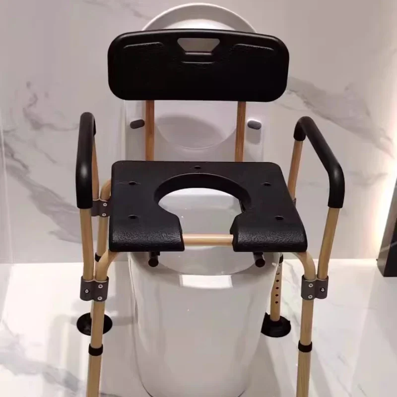 Commode Toilet Seat Adjustable Height Bath Chair for Elderly Disabled Shower Chair for Inside Shower Bathtub Portable Toilet 6
