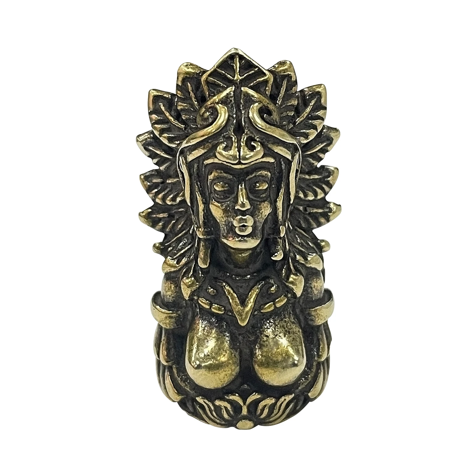 Фото Mayan богиня Волк череп Самурай Лев нож бусины для Паракорда зонта веревка Брелки Аксессуары Подвески №2