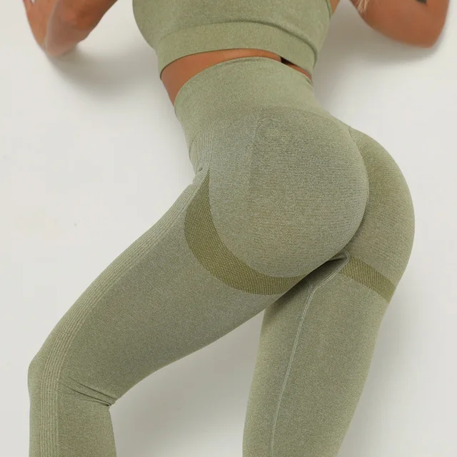 Leggings de sport sans couture pour femmes, taille haute, élastiques, solides, pour yoga, entraînement en salle de sport, pantalons de jogging, accessoires de gym pour femmes