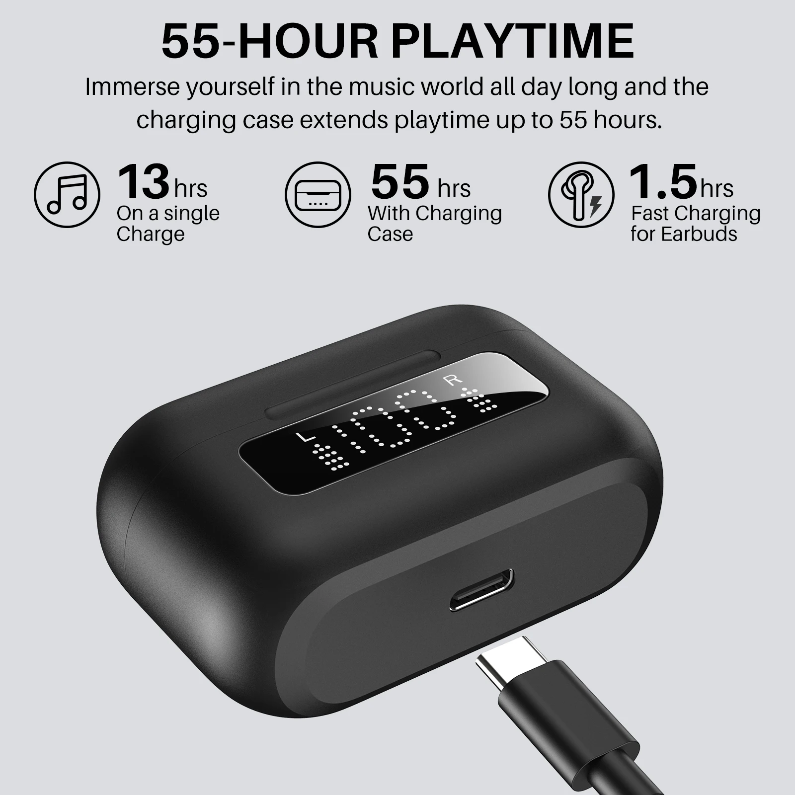 Tozo Nc3 Tws Earbuds In Ear Bluetooth 5 3 Earphones Low Latency Wireless Anc Earbuds Headset For Pc Android Apple Iphone Audio, Alina Gadgets