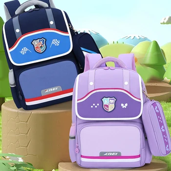 school bag Kids backpack water proof Preschool Ages 6-18 Spine protection Reduce the burden Large capacity 1