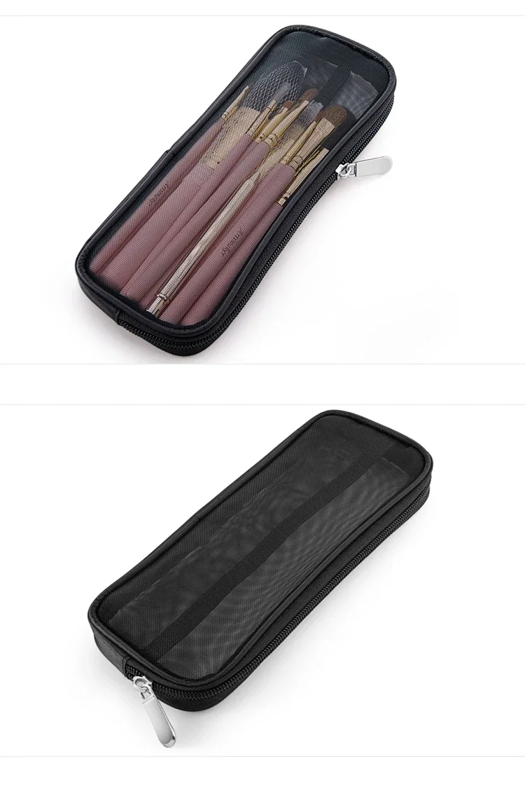Makeup Brush Travel Case Cosmetic Toiletry Bag Organizer for Men Women Beauty Tools Mesh Kit Pouch Wash Storage Accessories 3