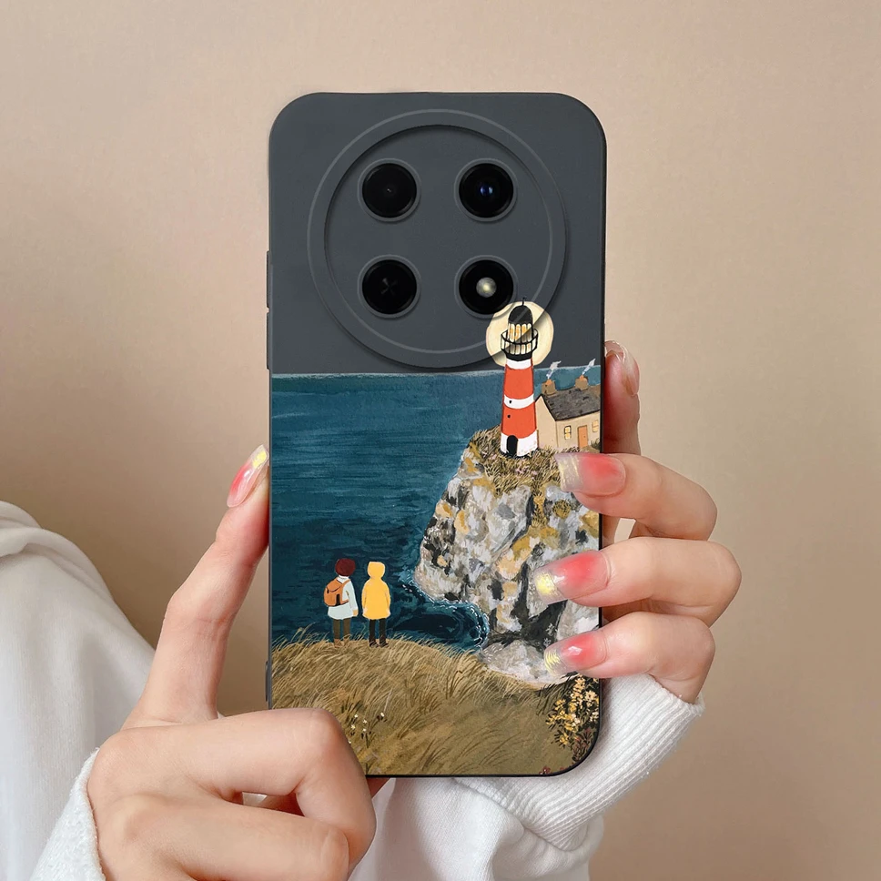 Fashion Pretty Sweet Girl Soft Liquid Silicone Phone Case - Protective Cover
