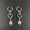 Boucles d'oreilles Punk Grunge Rock à rivets, chaîne, Cool, mode géométrique, goutte d'eau, gothique, breloque esthétique, bijoux, accessoires Hip Hop