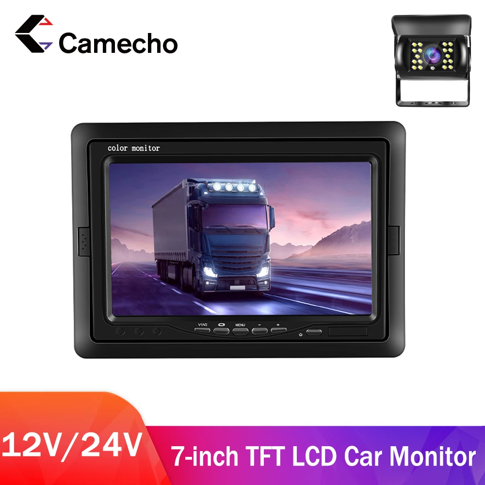 

Камера заднего вида Camecho с цветсветодиодный ЖК-дисплеем 7 дюймов, TFT, 800*480