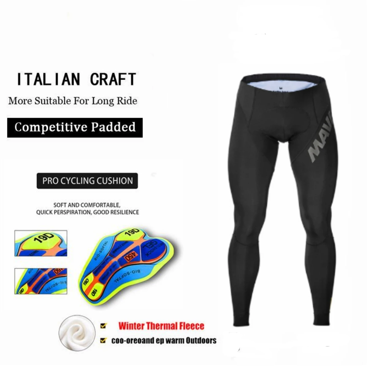 2023 Cycling Bib Trousers Winter Thermal Fleece Mountain Bike Long Pants Breathable Bicycle Tights 19D Gel Pad Shorts Keep Warm
