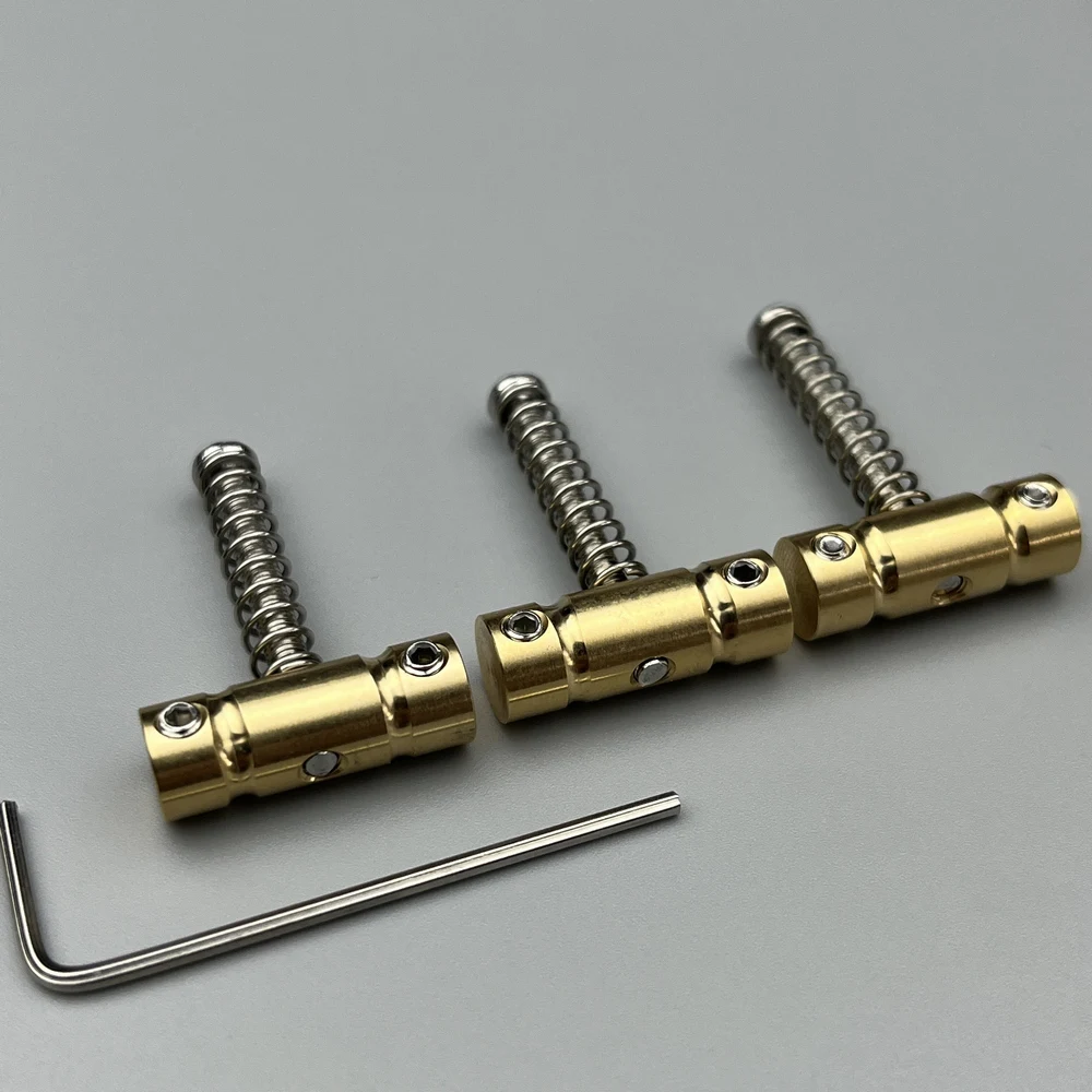 3 pcs In-Tune Compensated Guitar Bridge Saddles Brass Material For TL Well 10.8 mm String Spacing guitar tool
