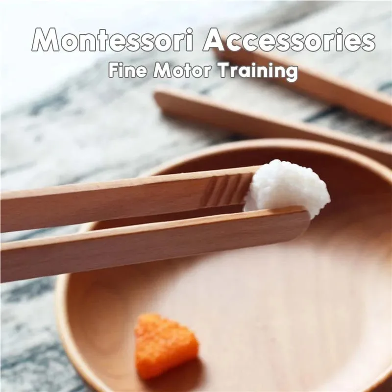 1Pcs Wooden Tea Tweezer Bacon Tea Clip Tongs Bamboo Salad Food Toast Bend Clip Straight Clips Kitchen Accessories Teaware