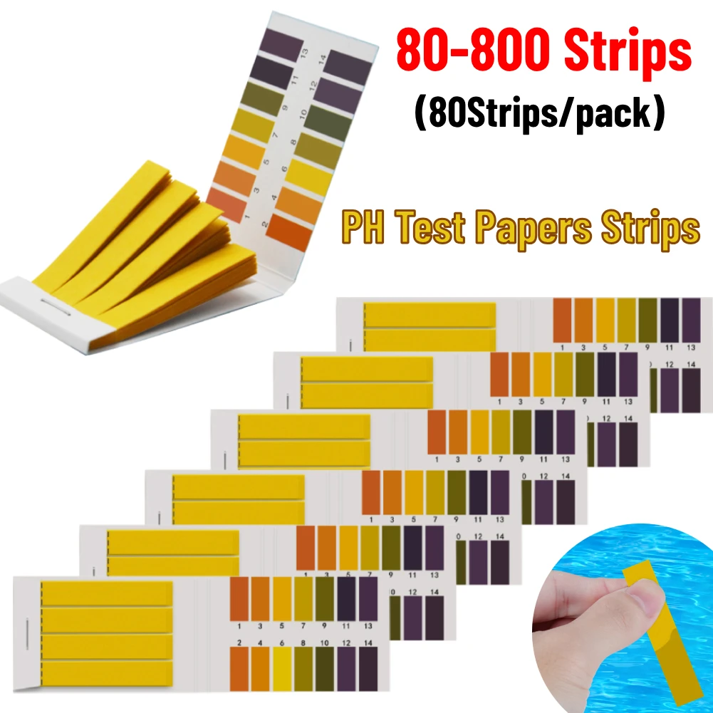 800 Strips 0-14 PH Alkaline Acid Indicator Paper Water Saliva Litmus Testing Kit for Test Body Acid Alkaline pH Level Skin Care