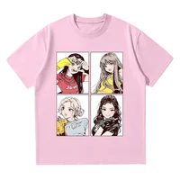 Kpop BP Jump 2025 Tees Pink Girls Band Clothing Adorable Anime Graphic T Shirts Summer High Quality  Comfortable Y2K Tops - Image 2