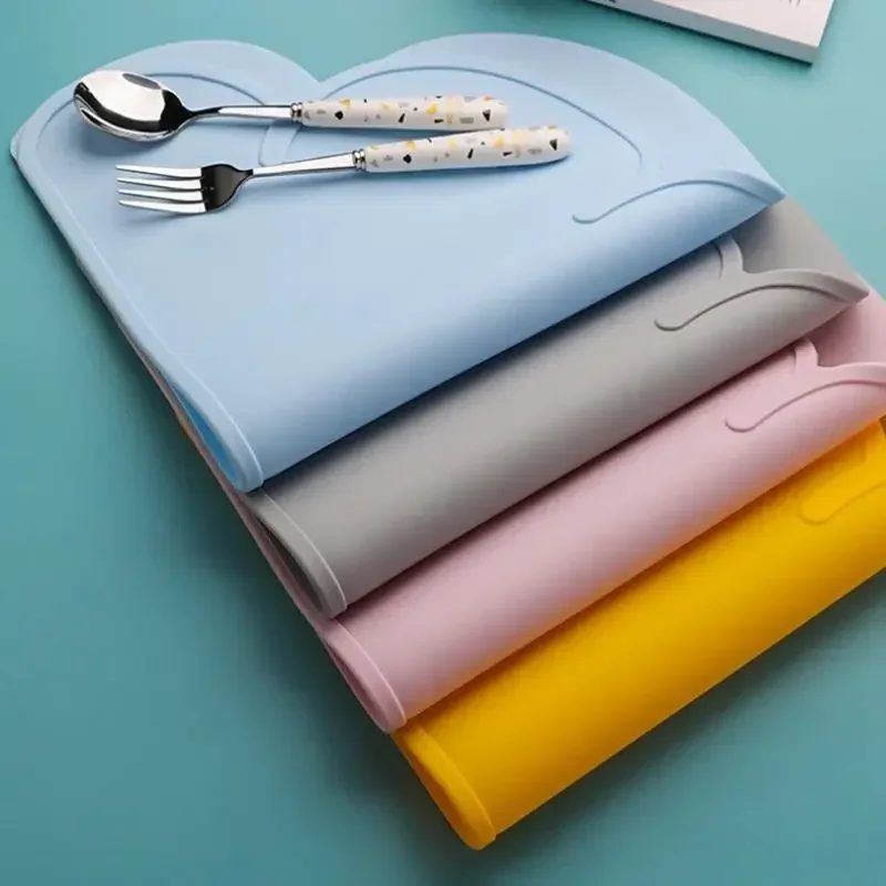 Cloud Shape Silicone Table Pad Placemat Food Grade Kid Plate Mat Waterproof Heat Insulation Mat Kitchen Gadget Easy Cleaning Mat