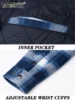 TACVASEN Winter Plaid Cotton Jackets Mens Long Sleeve Quilted Lined Flannel Shirt Jacket Multi-Pockets Outwear Hiking Coats Tops 4