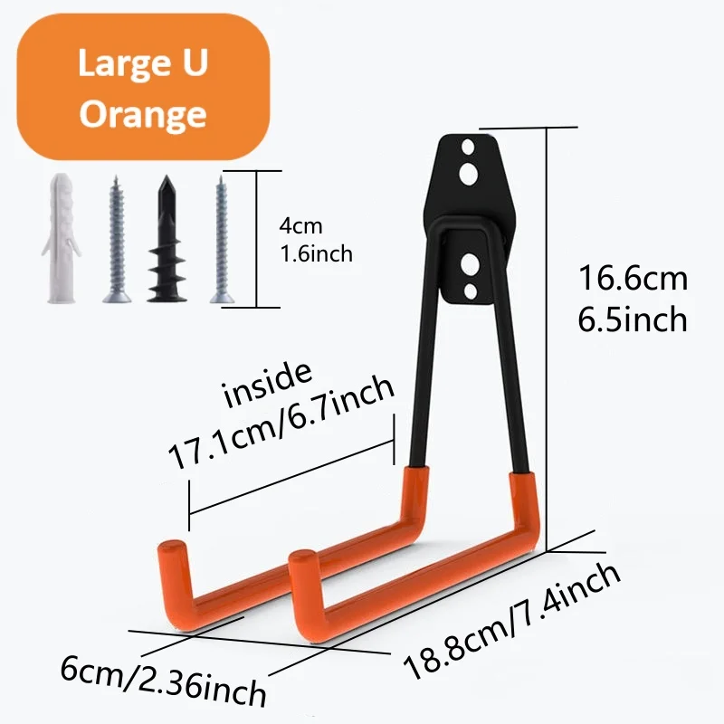 Wall Mount Hooks 1pc Heavy Duty Garage Storage for Hanging