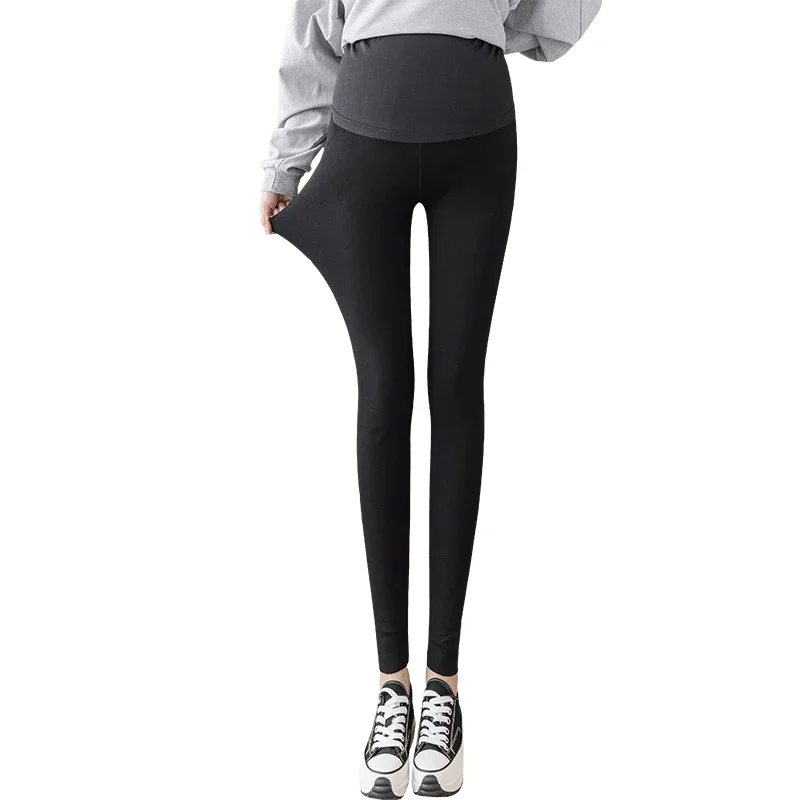High Quality Maternity Leggings Warm Trousers Plus Pink Velvet Clothes Pregnancy Pants For Pregnant Women Thickened