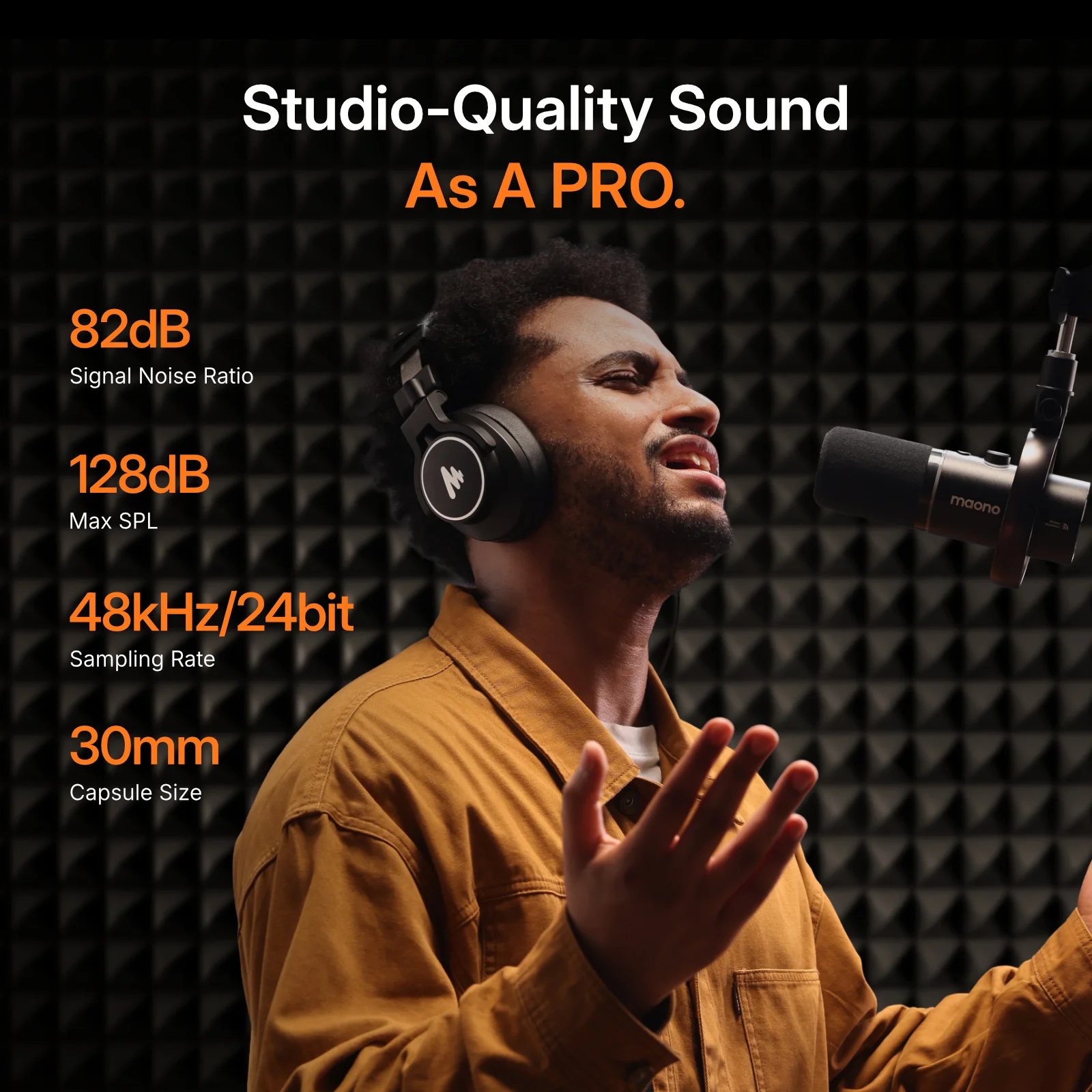 ไมโครโฟนไร้สายไฮบริด MAONO PD200W สำหรับพีซี/โทรศัพท์/กล้อง, ไมโครโฟนไดนามิกแบบ XLR/USB สำหรับการสตรีมมิ่ง การบันทึก และการสร้างสรรค์เนื้อหา 4