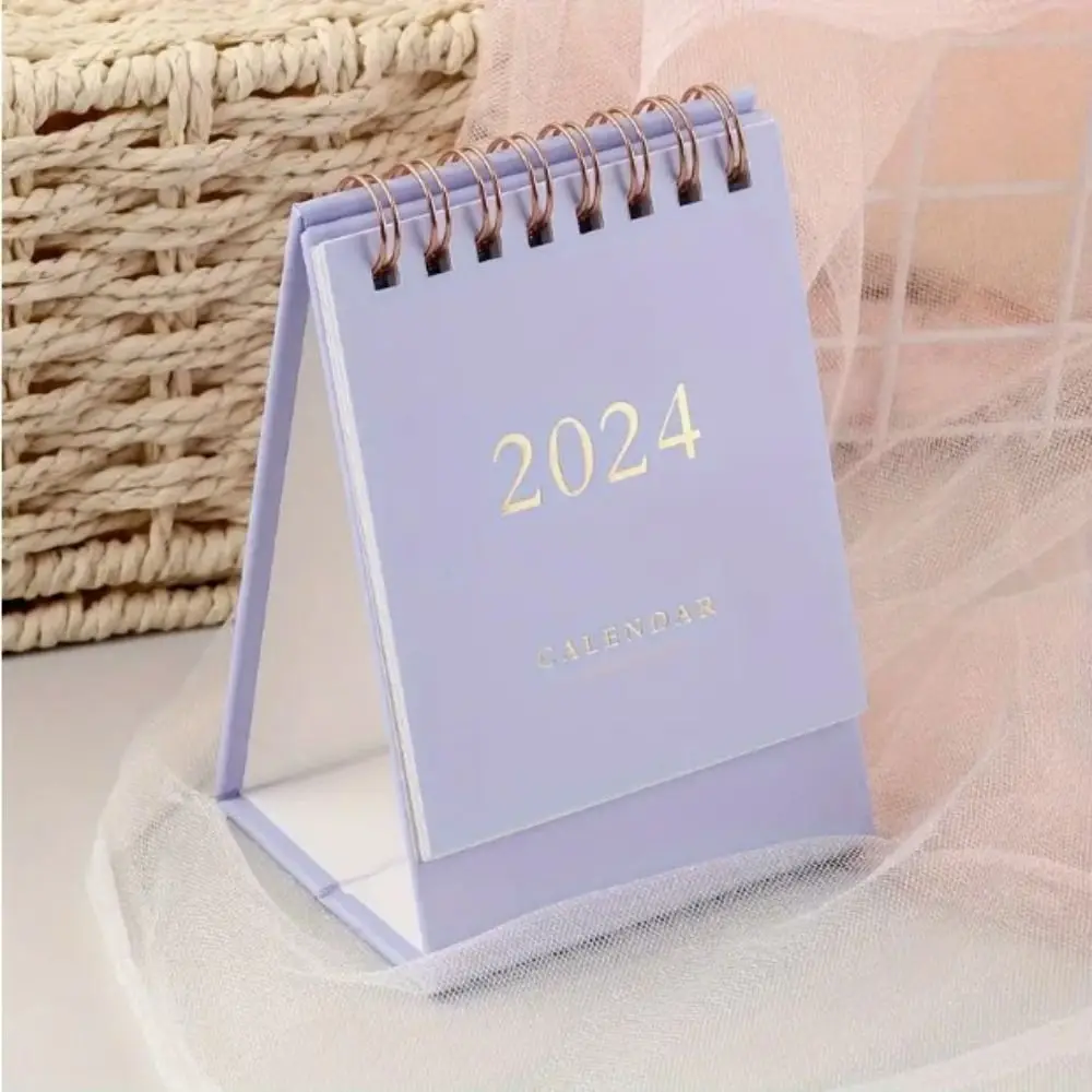 Plánování mini psací stůl kalendář kreativní mini papír 2024 kalendář minimalismus dívat se na převrátit kalendář škola úřad