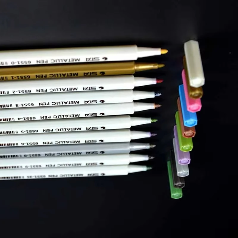 10 개/몫 Office 편지지 낙서 펜 유리 펜 형광펜 종이 DIY 드로잉 색상 ..