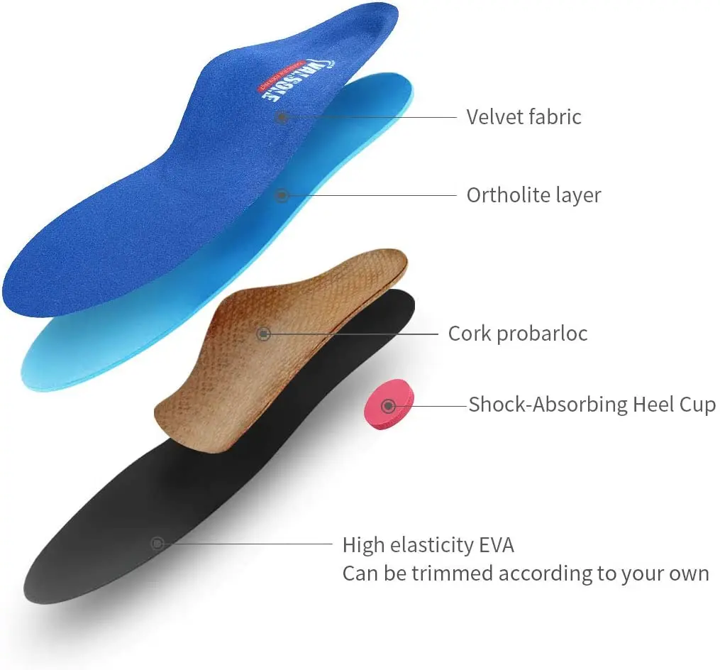 Valsole Plantar Fasciitis Insoles For Men and Women Arch Supports Orthotics Shoe Inserts Relieve Flat Feet High Arch Foot Pain