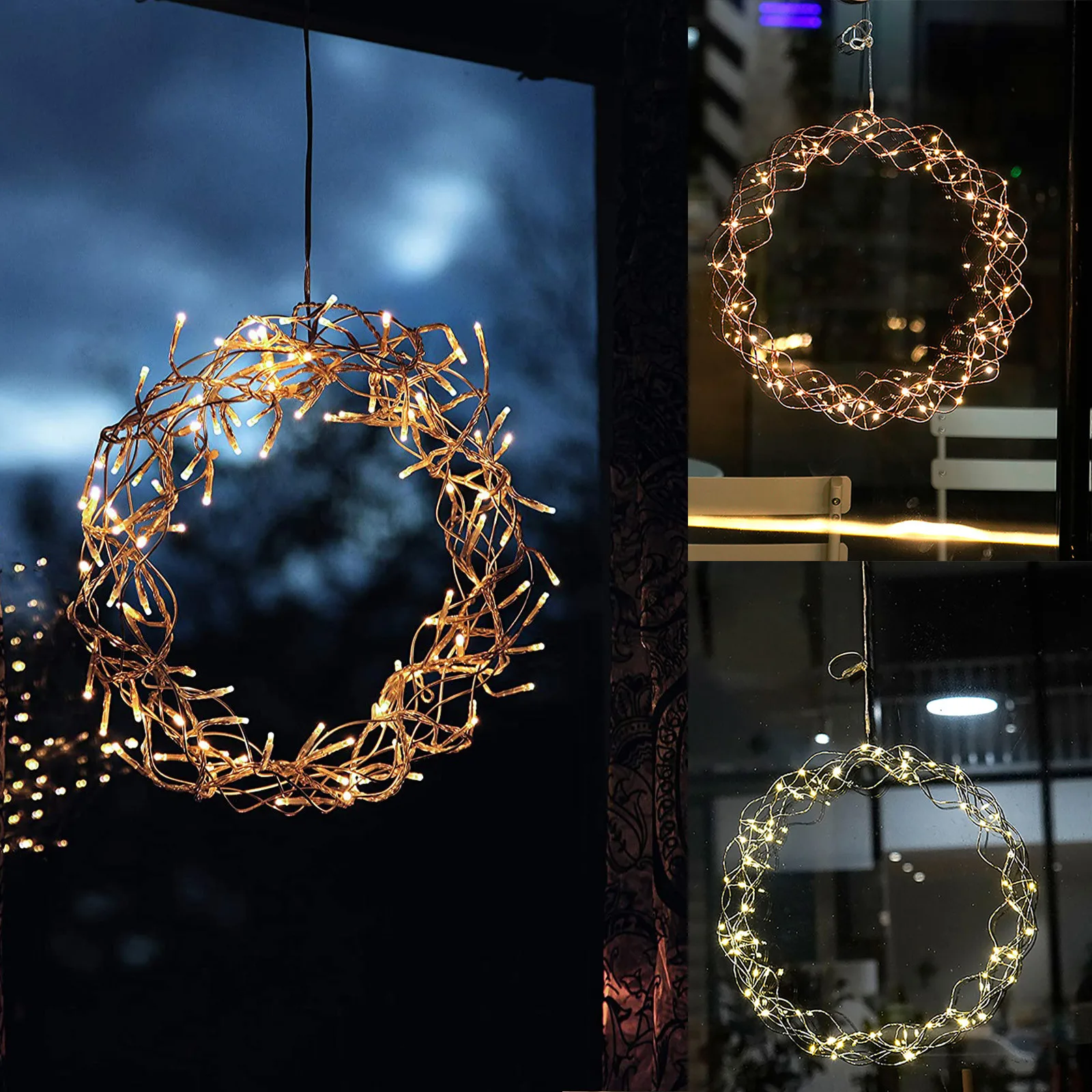 

room decorations casa decoração Round String Lights, LED Hanging Lights, Decorations, Scene Layout, Creative Pendants, Ornaments