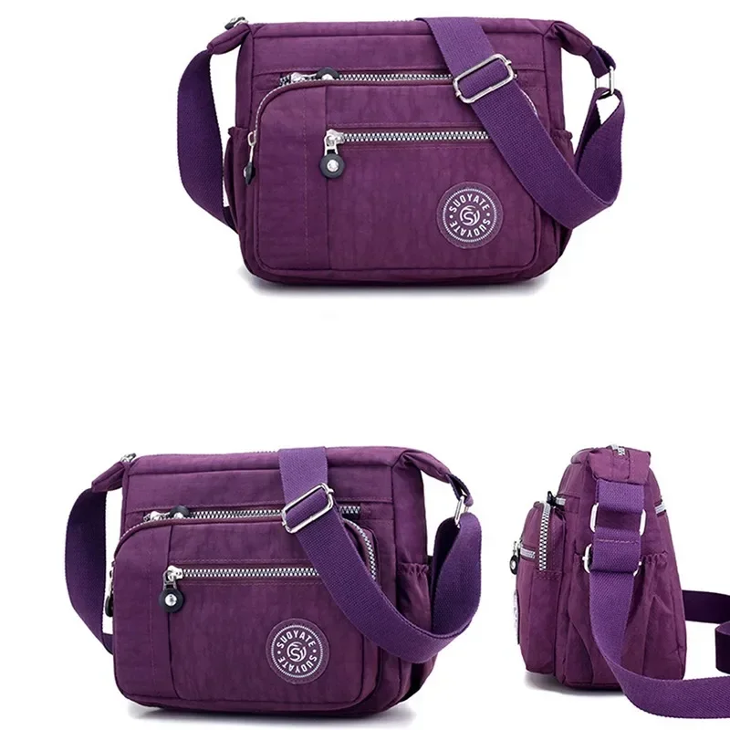 New Women Handbags Casual Crossbody Shoulder Bag Women's Nylon Waterproof Messenger Bags For Ladies Diagonal Bag Travel Purses 2