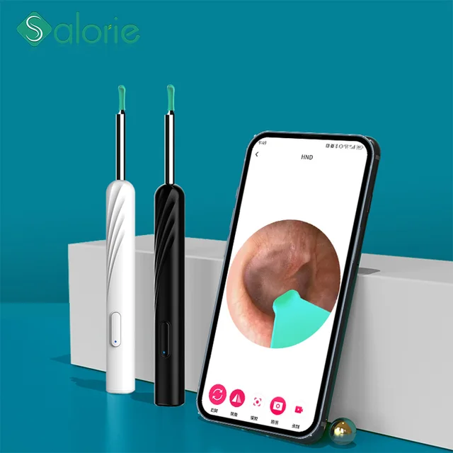 Wireless Visual Ear Pick Ear Cleaner Wax Removal Endoscope Camera Otoscope with 6 Led Lights for IPhone Android Tablets Earpick